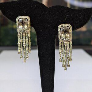 Earrings Green Amethyst with Tsavorite and CZ accents
